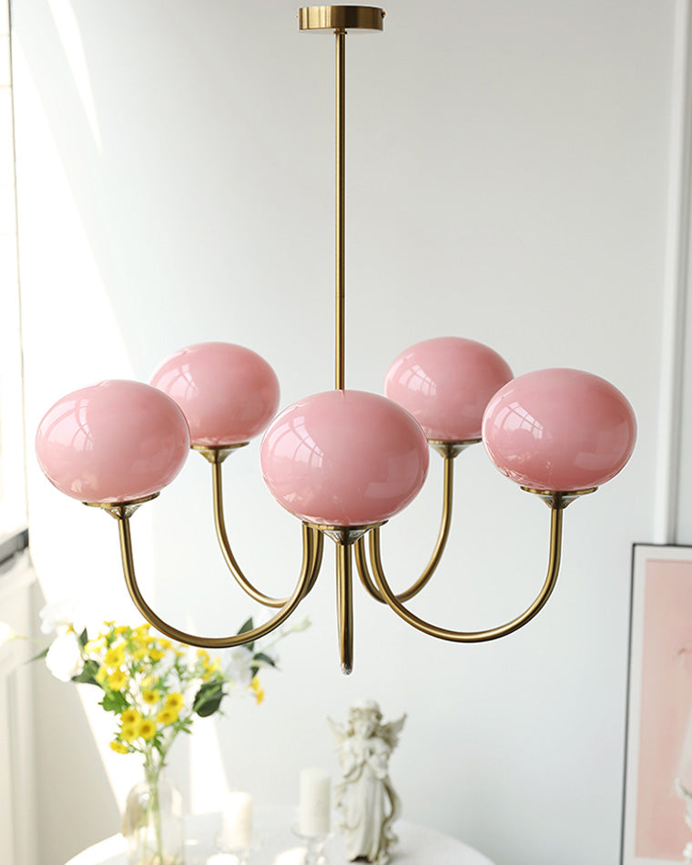 Modern Glass Globe Arm Chandelier – LM1068 - Lumora
