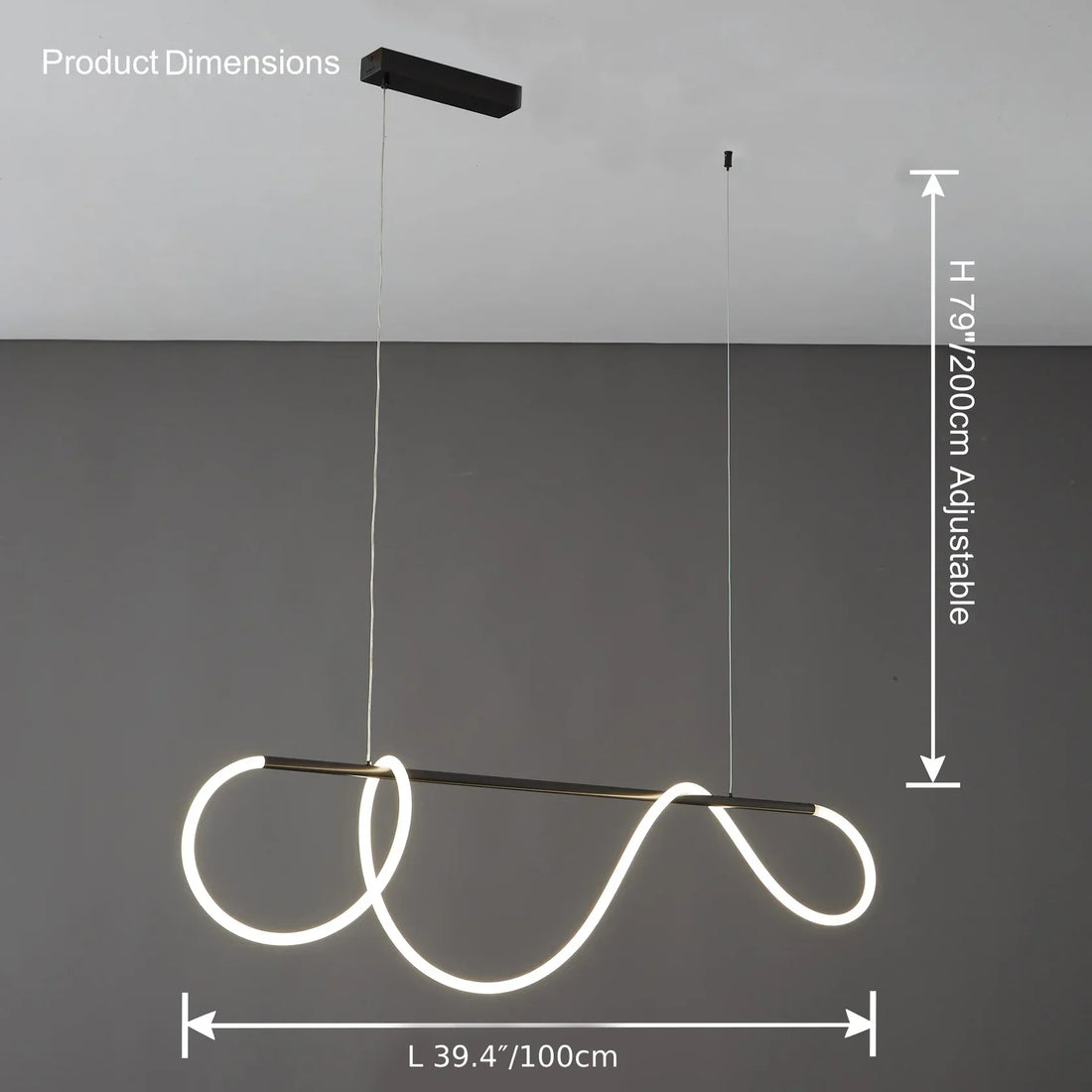 Brass Rope Wave LED Chandelier - LM1018 - Lumora