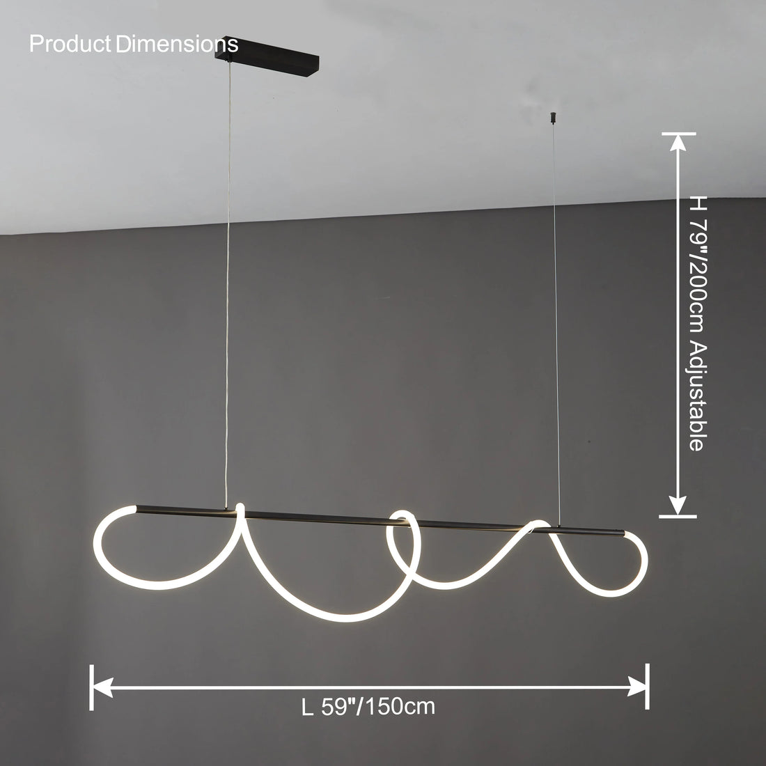 Brass Rope Wave LED Chandelier - LM1018 - Lumora