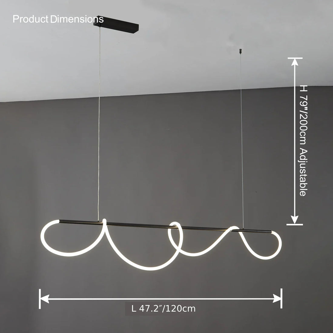 Brass Rope Wave LED Chandelier - LM1018 - Lumora