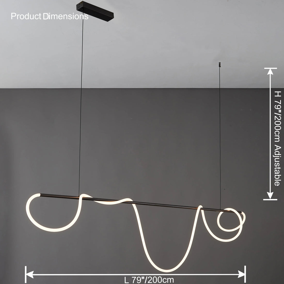 Brass Rope Wave LED Chandelier - LM1018 - Lumora