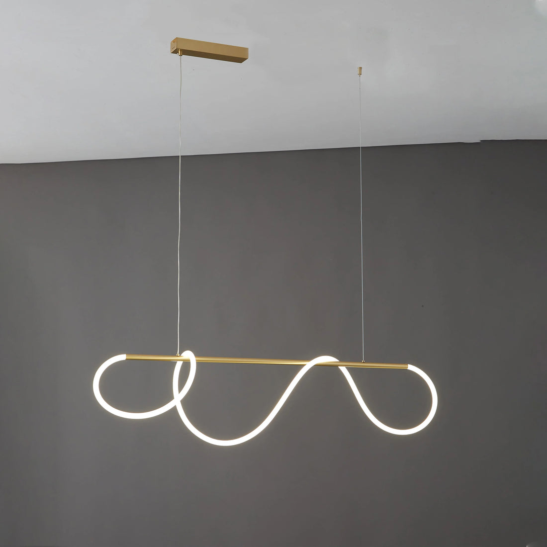 Brass Rope Wave LED Chandelier - LM1018 - Lumora