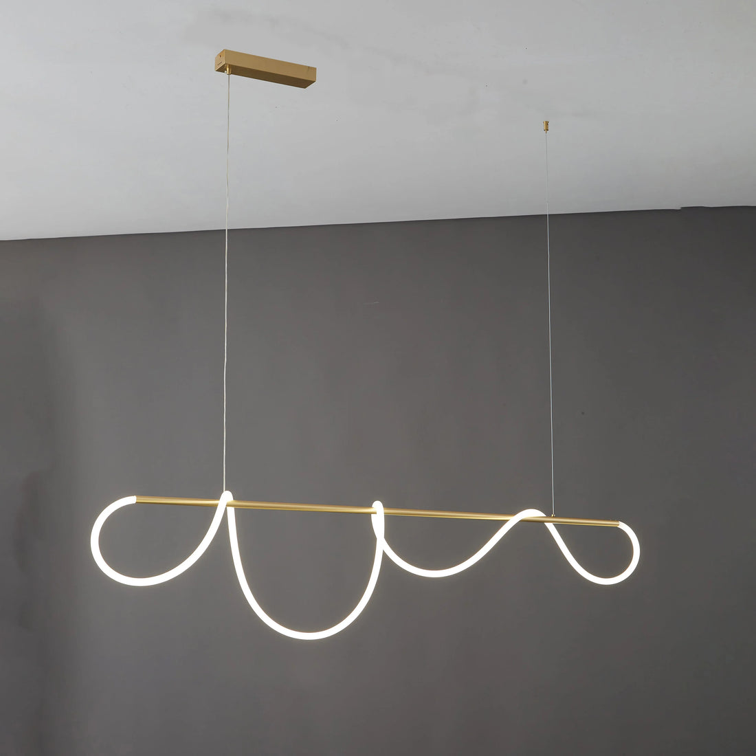 Brass Rope Wave LED Chandelier - LM1018 - Lumora