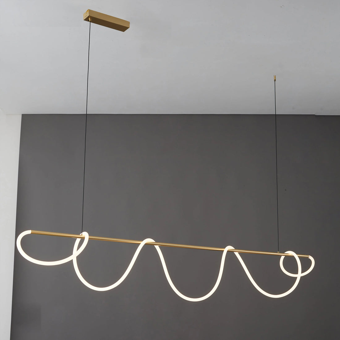 Brass Rope Wave LED Chandelier - LM1018 - Lumora