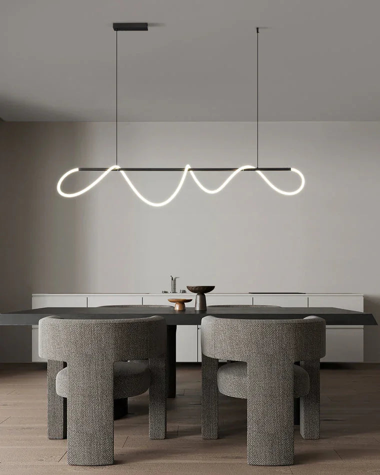 Brass Rope Wave LED Chandelier - LM1018 - Lumora