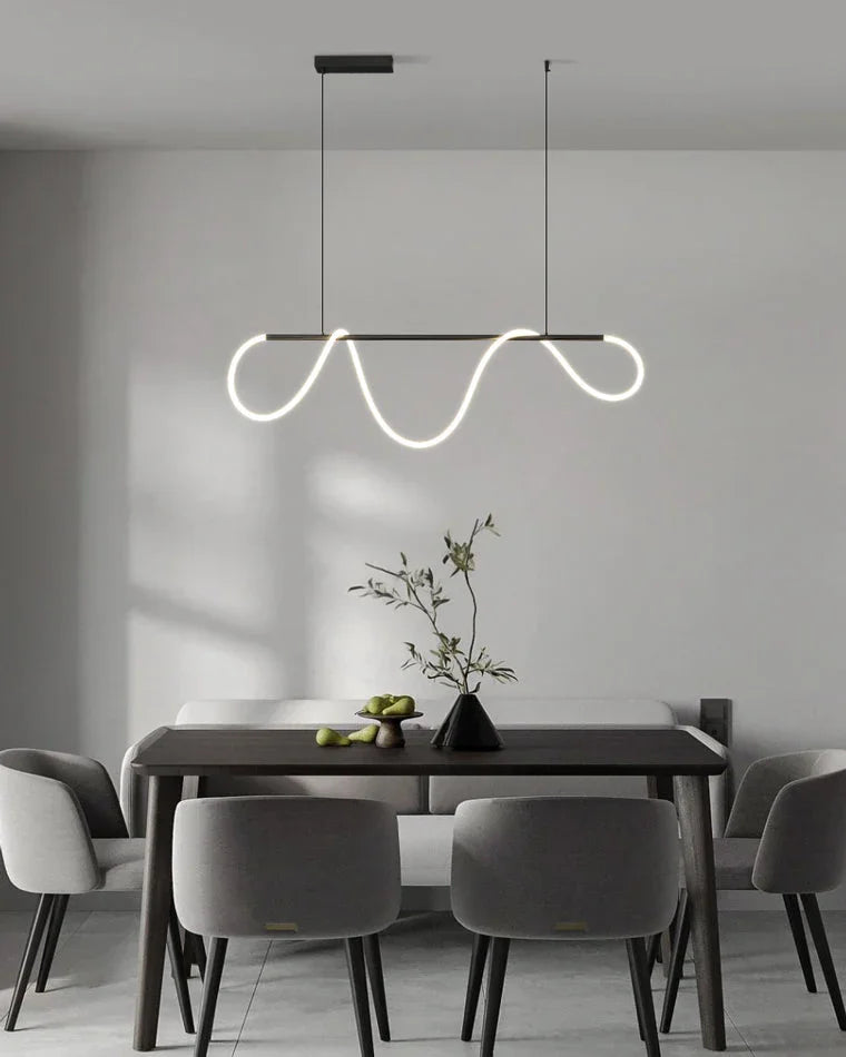 Brass Rope Wave LED Chandelier - LM1018 - Lumora