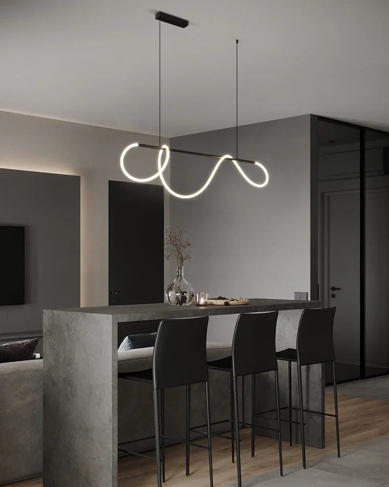Brass Rope Wave LED Chandelier - LM1018 - Lumora