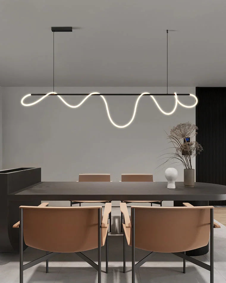 Brass Rope Wave LED Chandelier - LM1018 - Lumora
