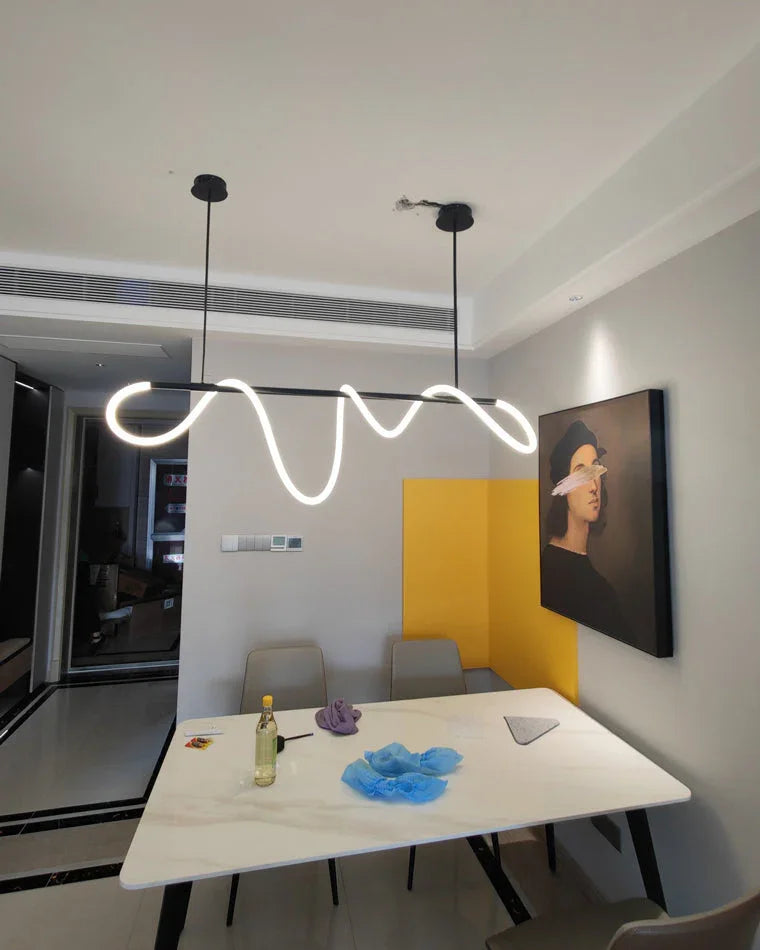 Brass Rope Wave LED Chandelier - LM1018 - Lumora