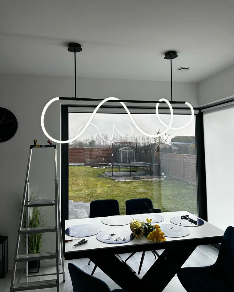Brass Rope Wave LED Chandelier - LM1018 - Lumora