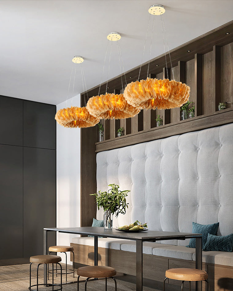 Luxurious Feather Pendant Chandelier Light - LM1079 - Lumora