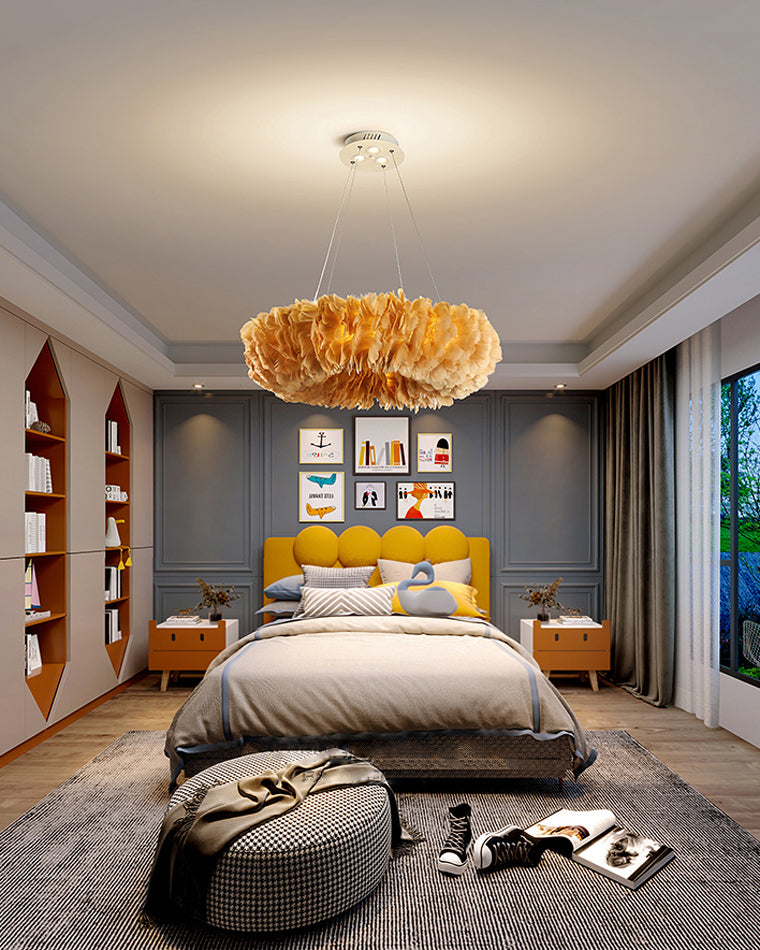 Luxurious Feather Pendant Chandelier Light - LM1079 - Lumora