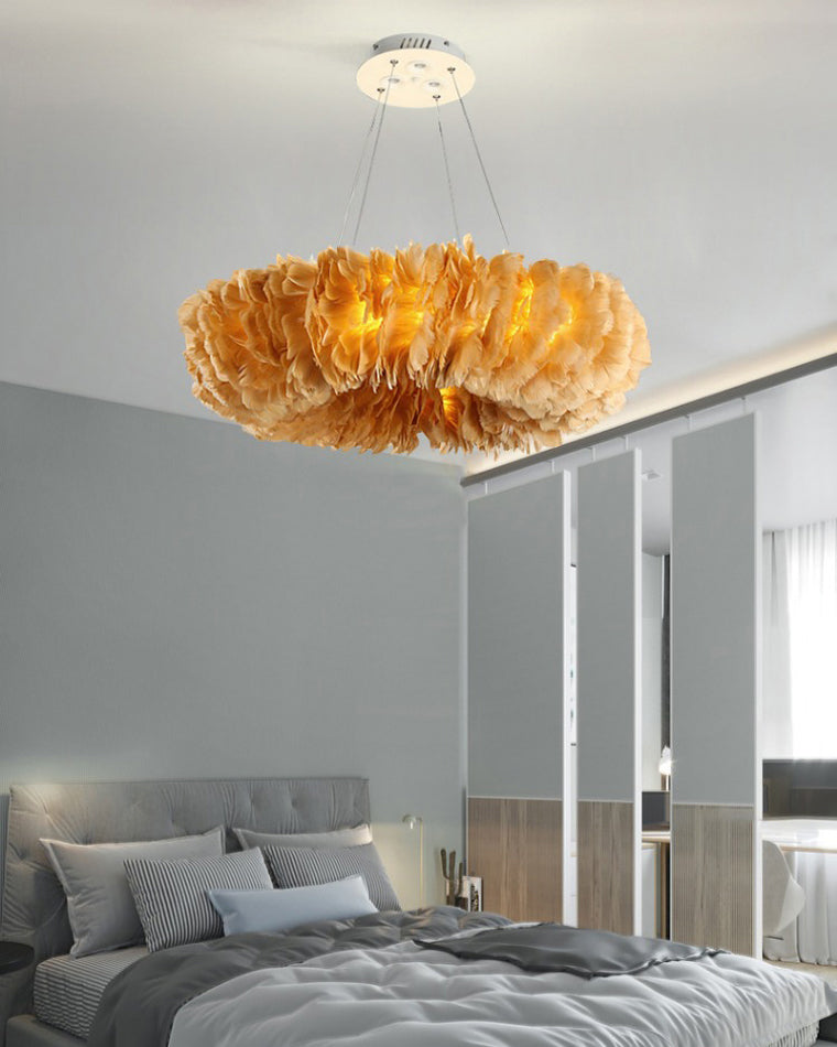 Luxurious Feather Pendant Chandelier Light - LM1079 - Lumora