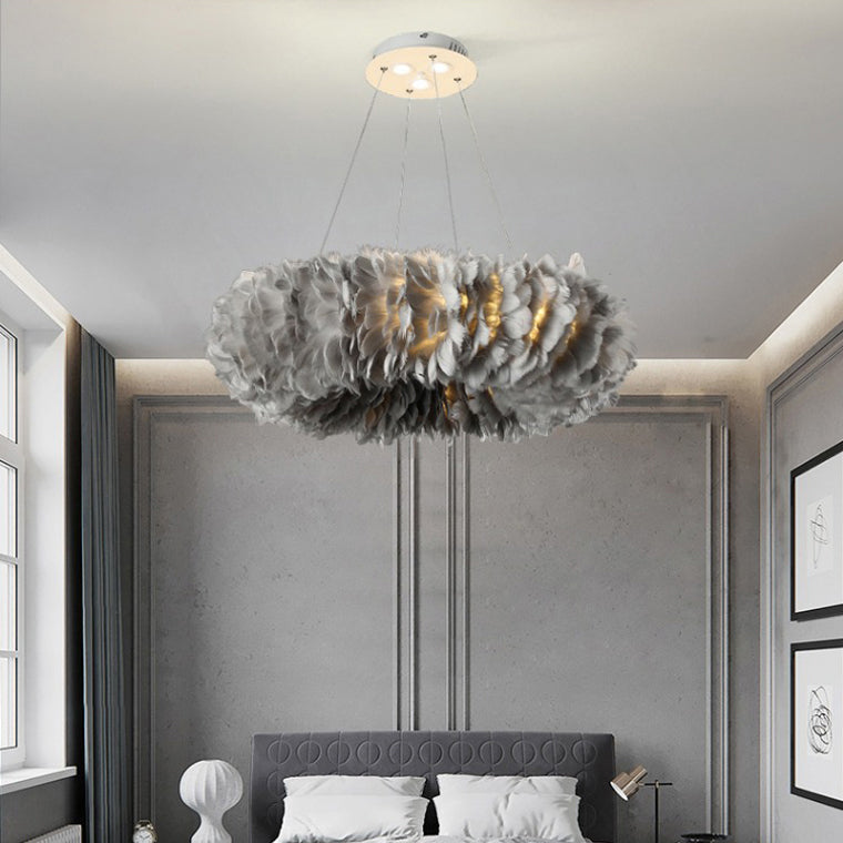 Luxurious Feather Pendant Chandelier Light - LM1079 - Lumora