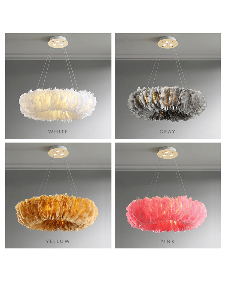 Luxurious Feather Pendant Chandelier Light - LM1079 - Lumora