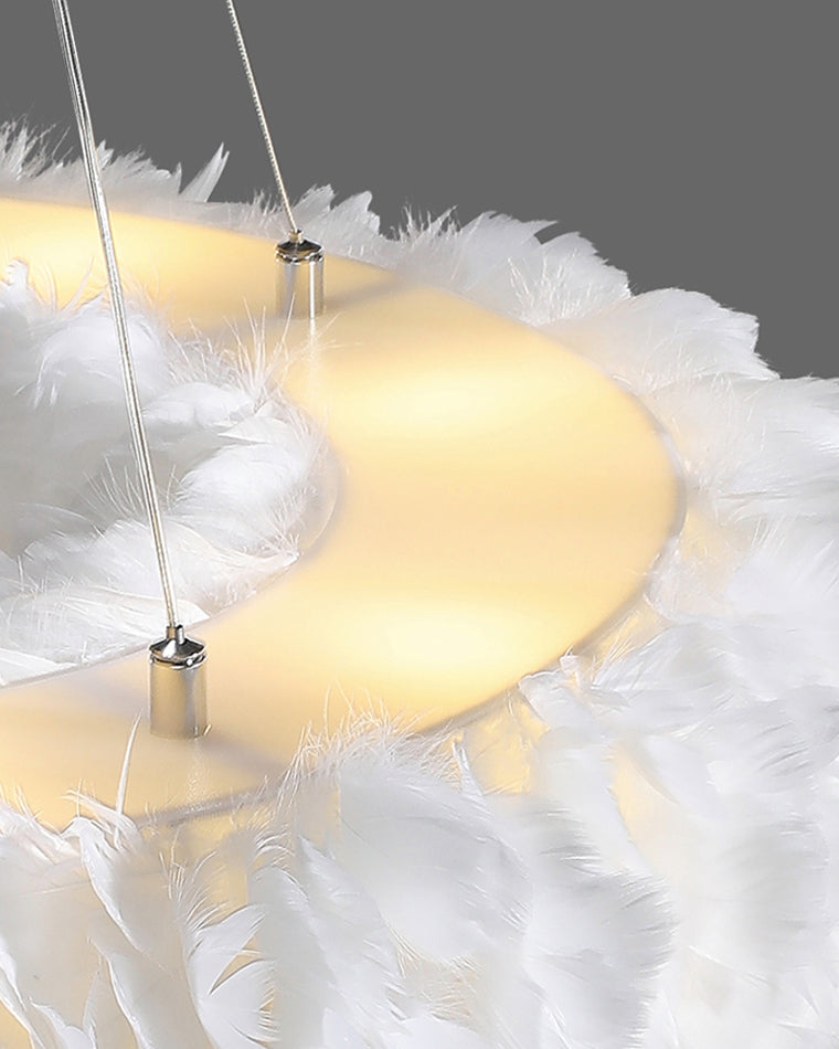 Luxurious Feather Pendant Chandelier Light - LM1079 - Lumora