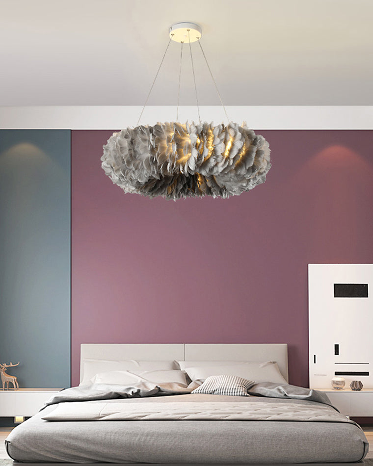 Luxurious Feather Pendant Chandelier Light - LM1079 - Lumora