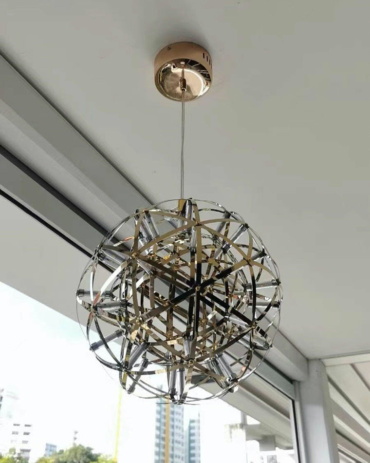 Luxury Chrome LED Sphere Chandelier - LM1073 - Lumora