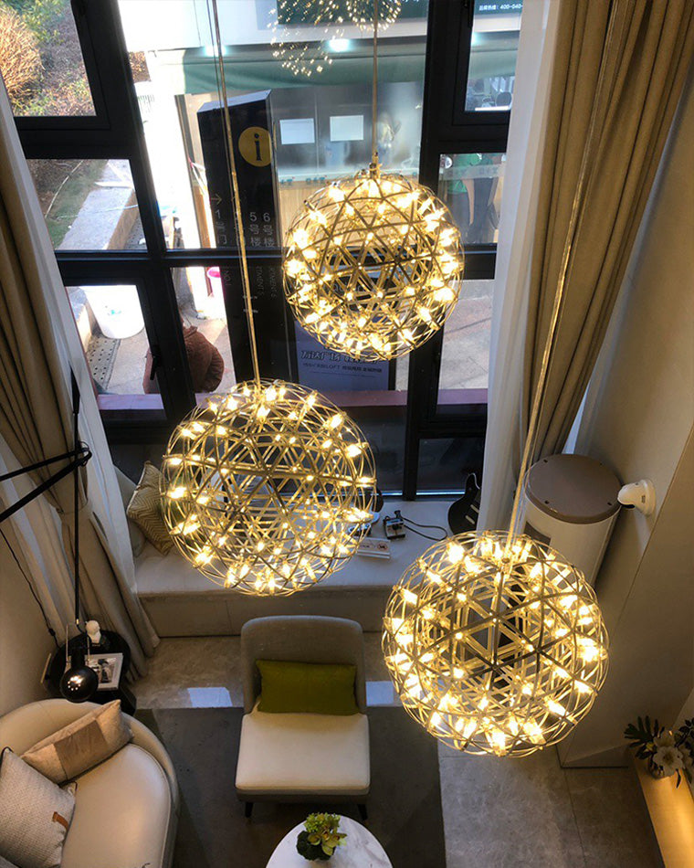 Luxury Chrome LED Sphere Chandelier - LM1073 - Lumora
