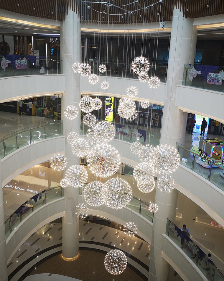 Luxury Chrome LED Sphere Chandelier - LM1073 - Lumora