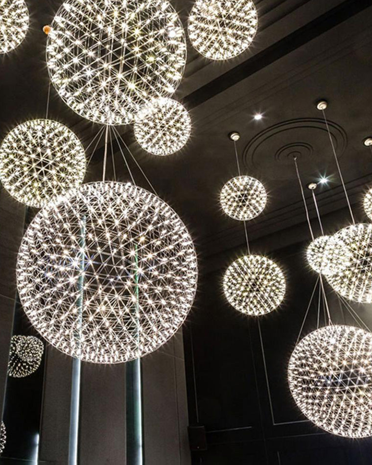 Luxury Chrome LED Sphere Chandelier - LM1073 - Lumora