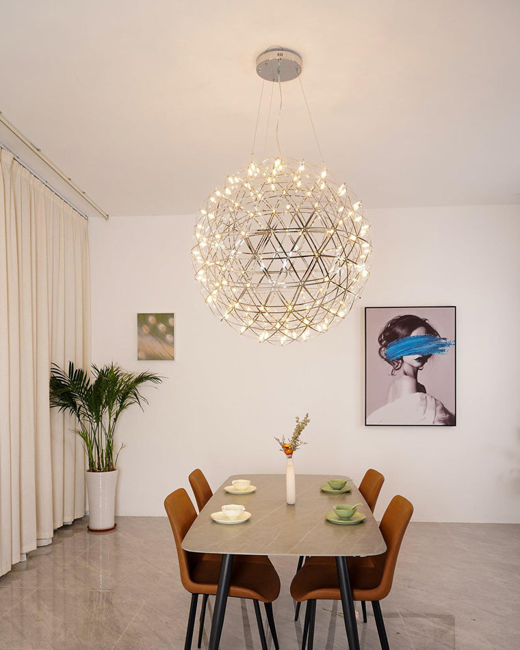 Luxury Chrome LED Sphere Chandelier - LM1073 - Lumora