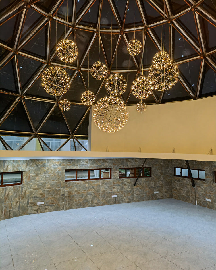 Luxury Chrome LED Sphere Chandelier - LM1073 - Lumora