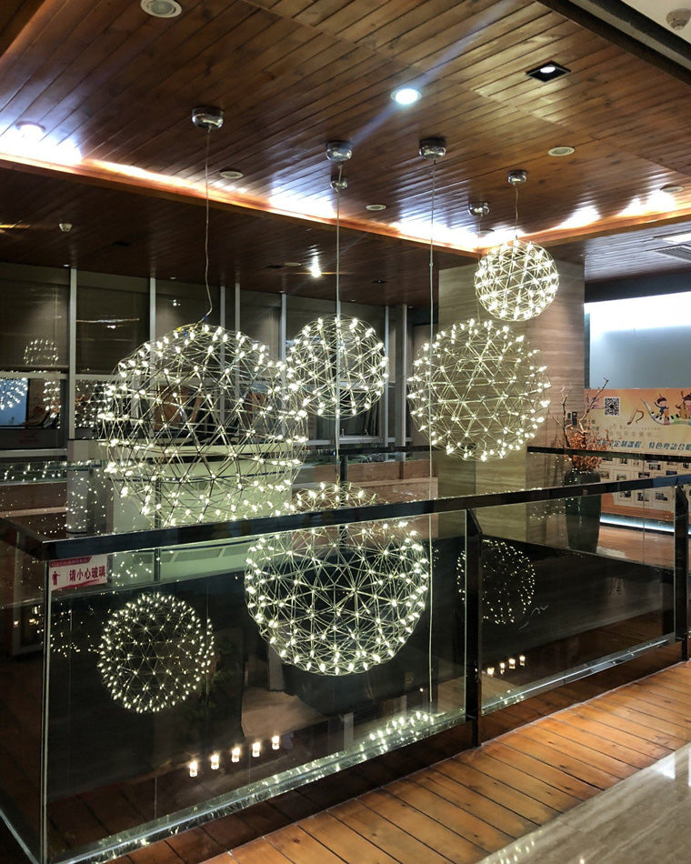Luxury Chrome LED Sphere Chandelier - LM1073 - Lumora