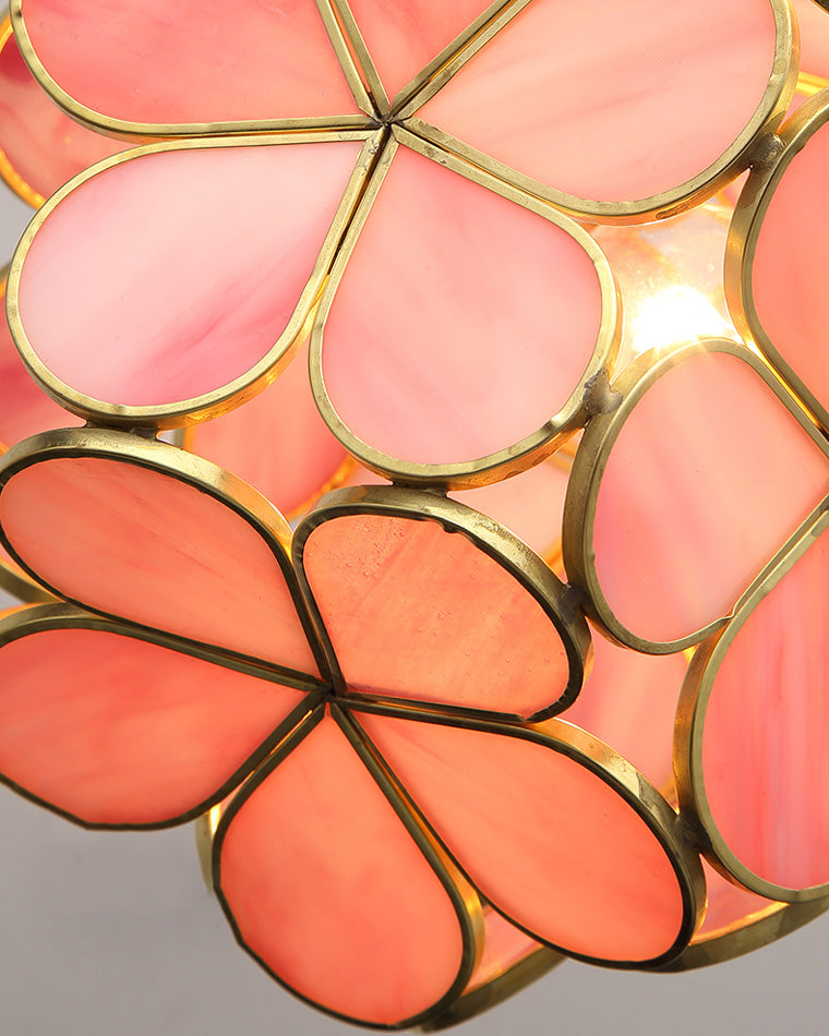 Art Deco Stained Glass Flower Pendant Light – LM1063