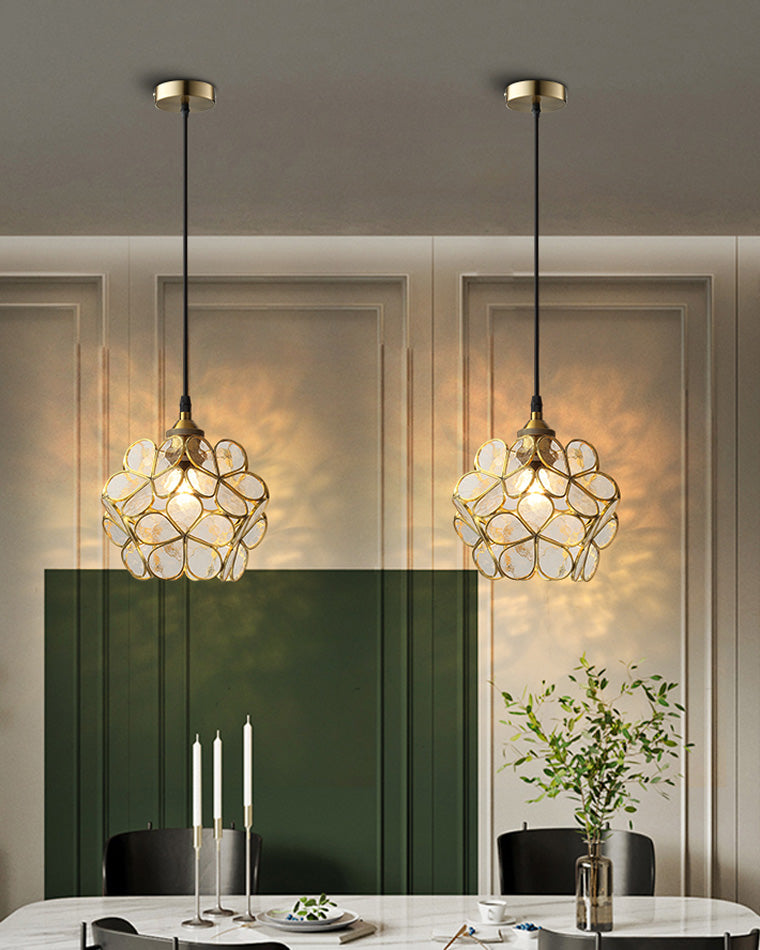 Art Deco Stained Glass Flower Pendant Light – LM1063