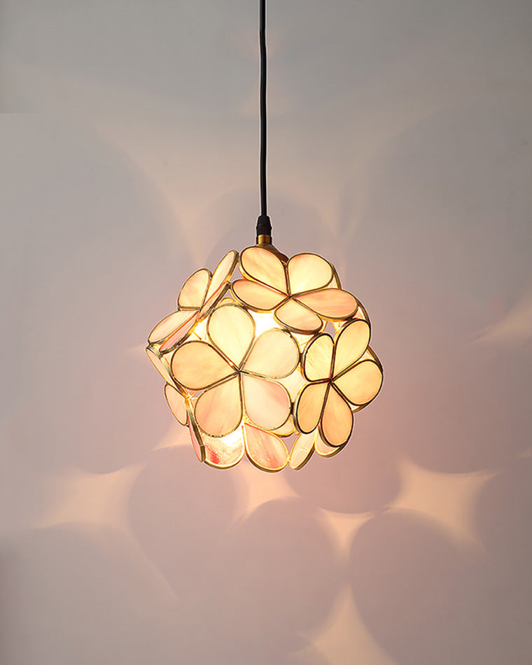Art Deco Stained Glass Flower Pendant Light – LM1063