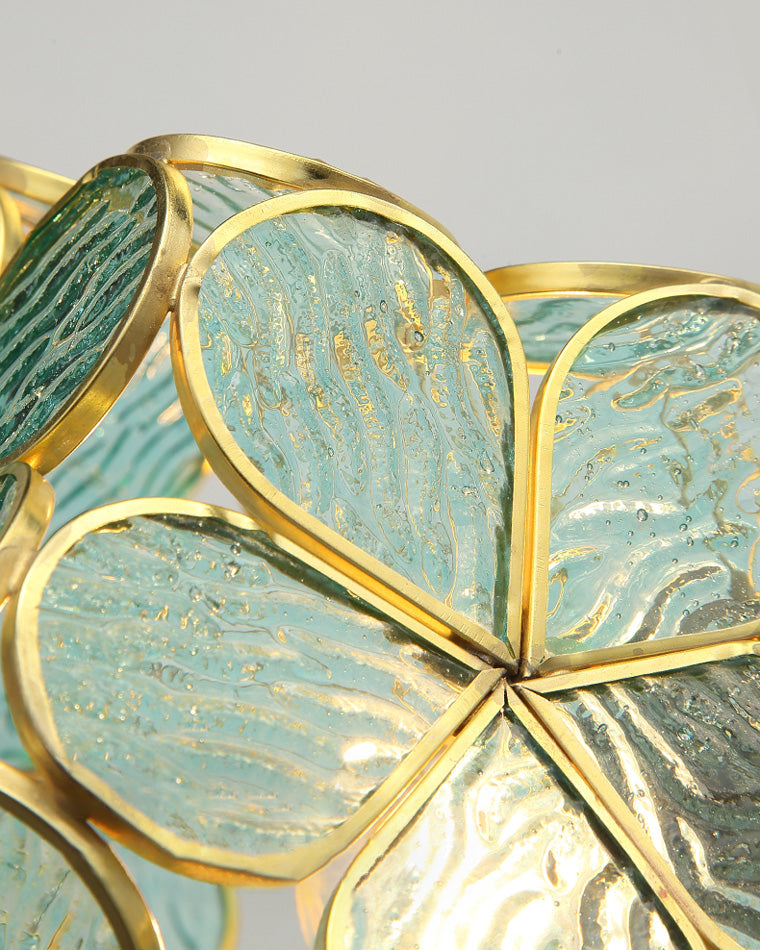 Art Deco Stained Glass Flower Pendant Light – LM1063