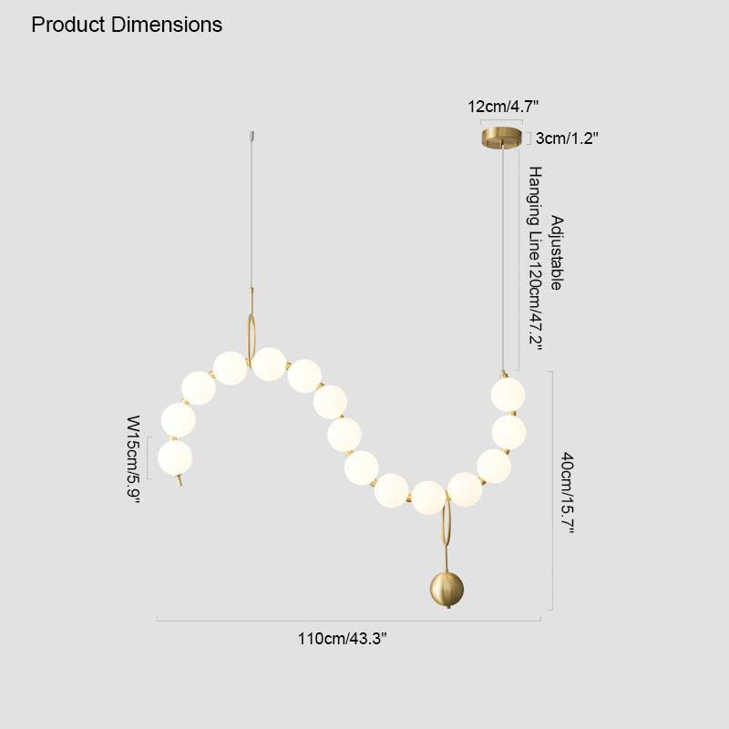 Necklace-Inspired Chandelier - LM1022 - Lumora