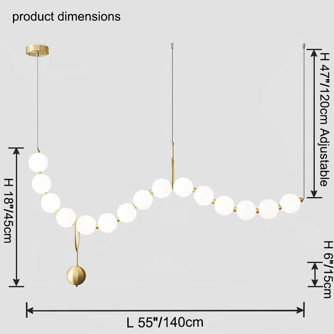 Necklace-Inspired Chandelier - LM1022 - Lumora