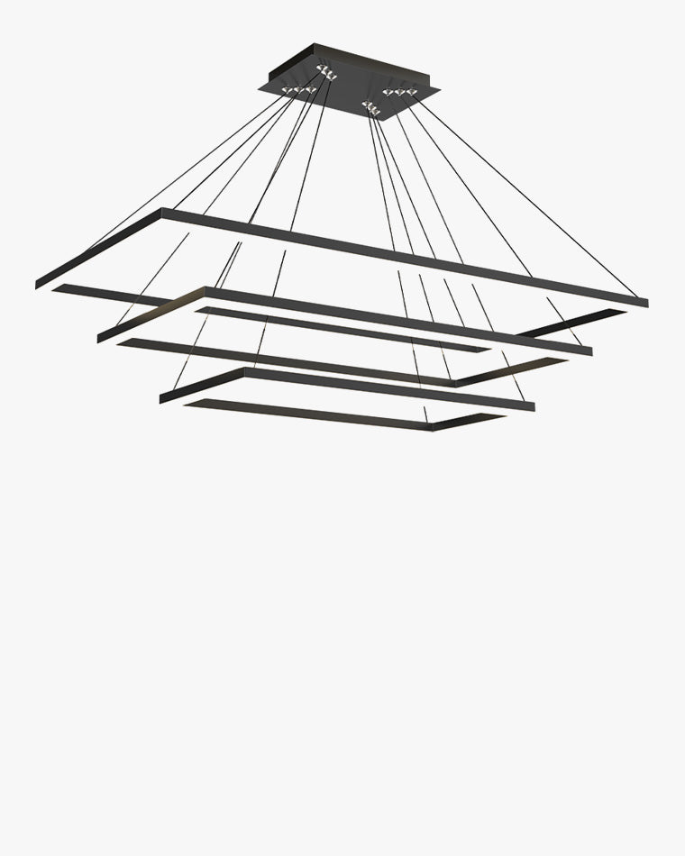 Tiered Rectangular LED Chandelier - LM1031 - Lumora