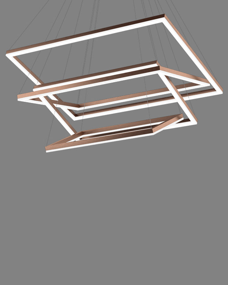 Tiered Rectangular LED Chandelier - LM1031 - Lumora