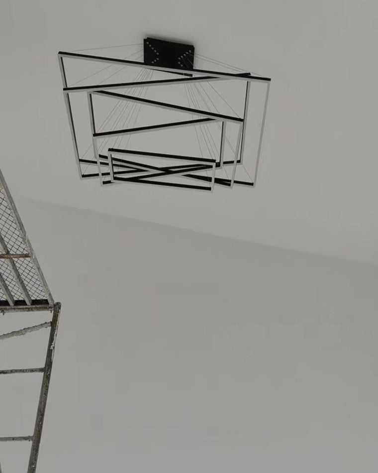 Tiered Rectangular LED Chandelier - LM1031 - Lumora