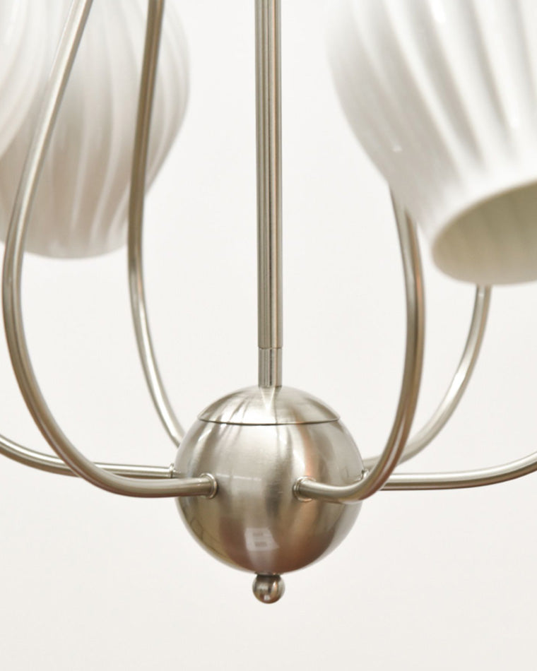 Luxury Modern Copper Chandelier with Frosted Glass Shades - LM1072 - Lumora