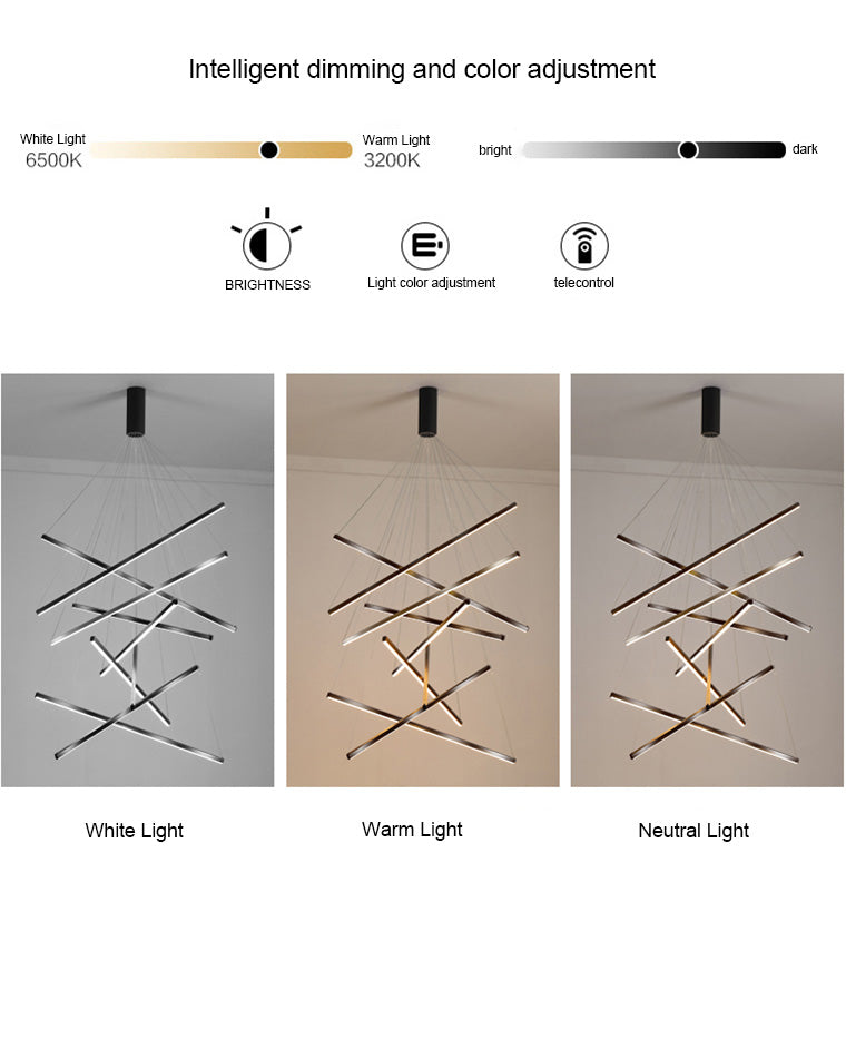 Multi-Sticks LED Chandelier - LM1033 - Lumora