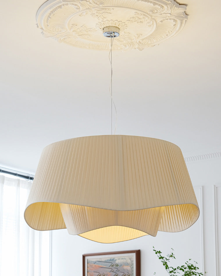 Modern White Fabric Pendant Light - LM1122