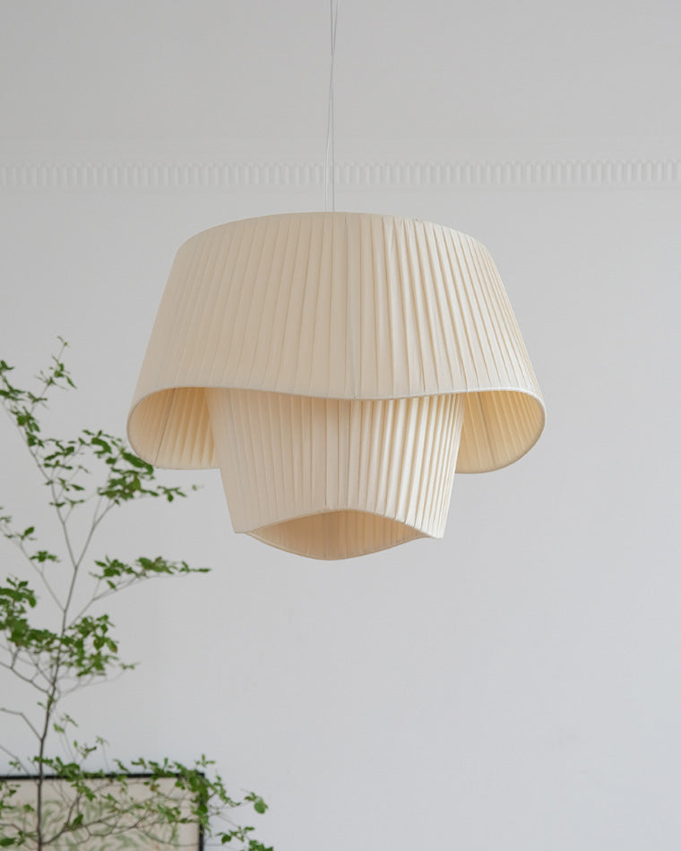 Modern White Fabric Pendant Light - LM1122