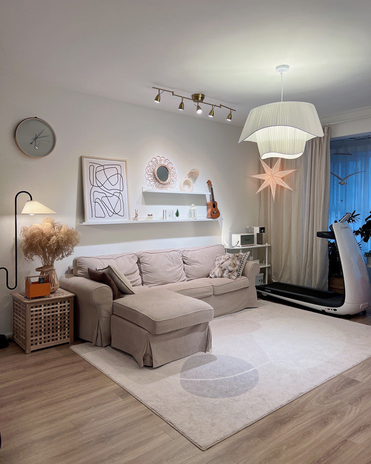 Modern White Fabric Pendant Light - LM1122