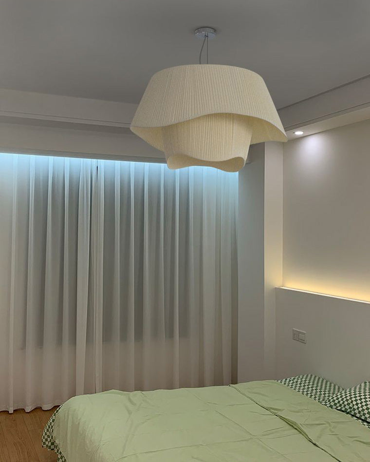 Modern White Fabric Pendant Light - LM1122