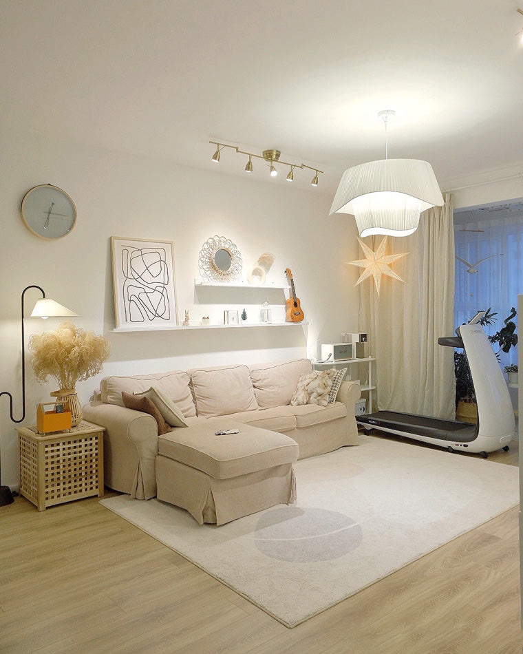 Modern White Fabric Pendant Light - LM1122