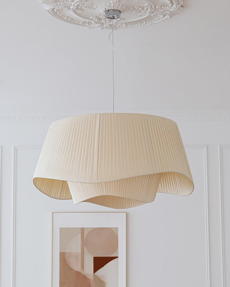 Modern White Fabric Pendant Light - LM1122