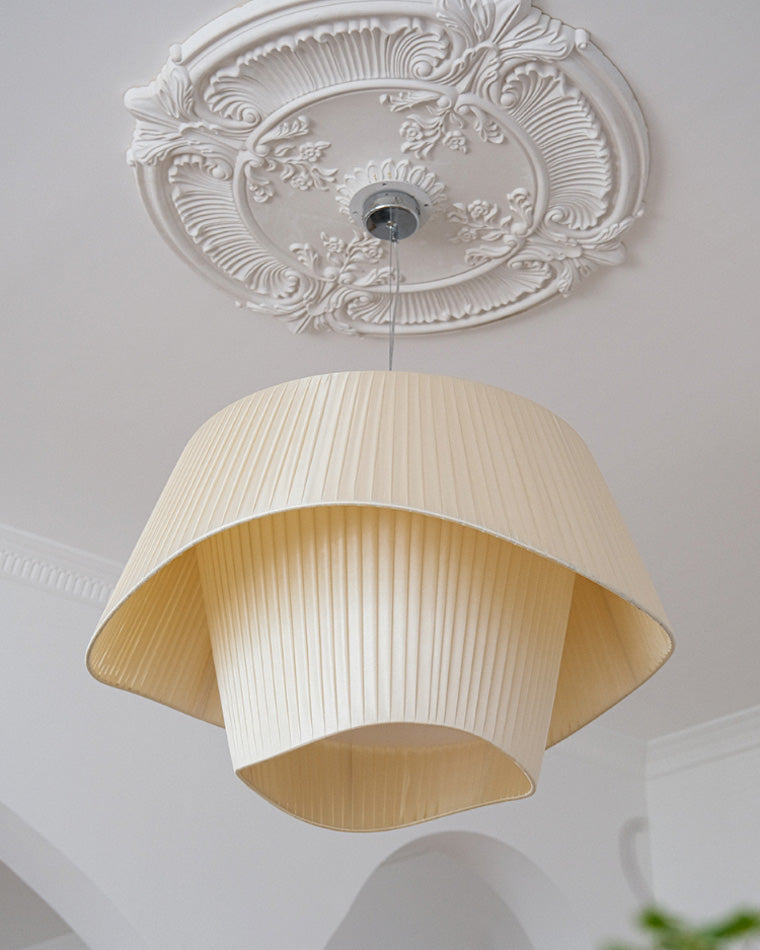Modern White Fabric Pendant Light - LM1122