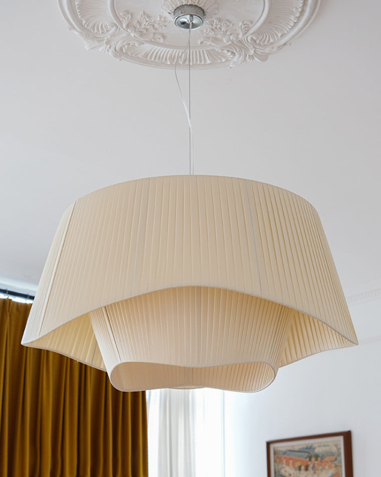 Modern White Fabric Pendant Light - LM1122