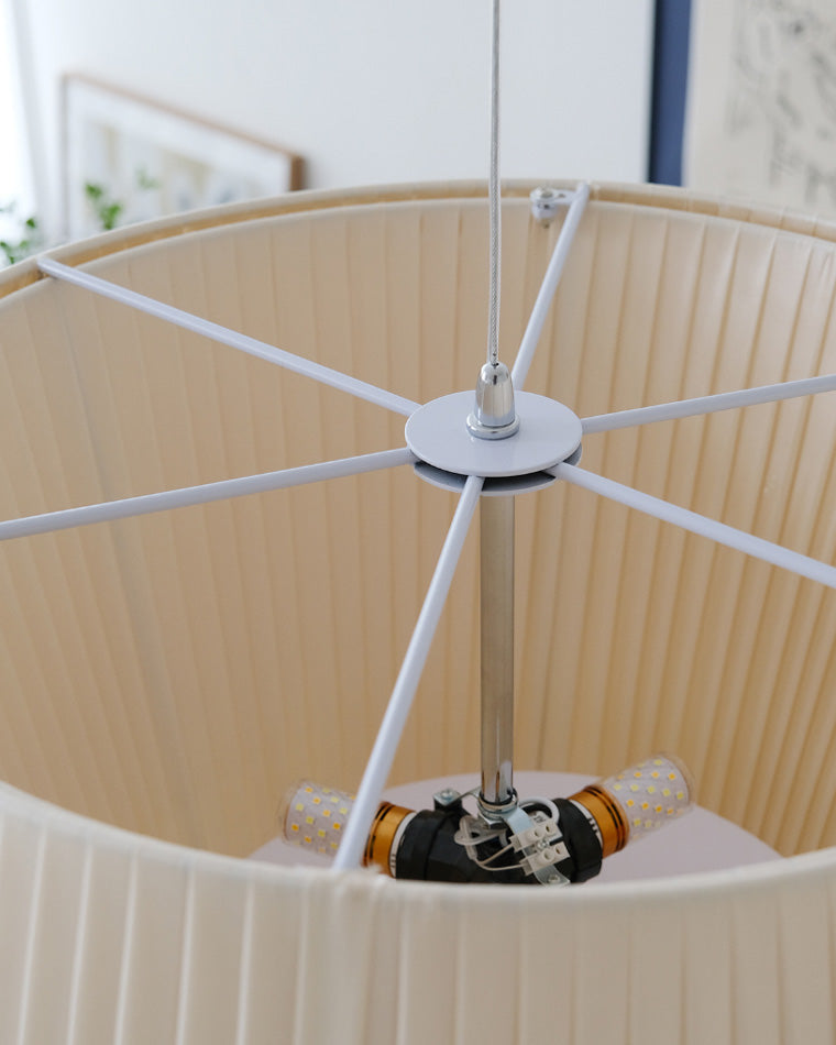 Modern White Fabric Pendant Light - LM1122