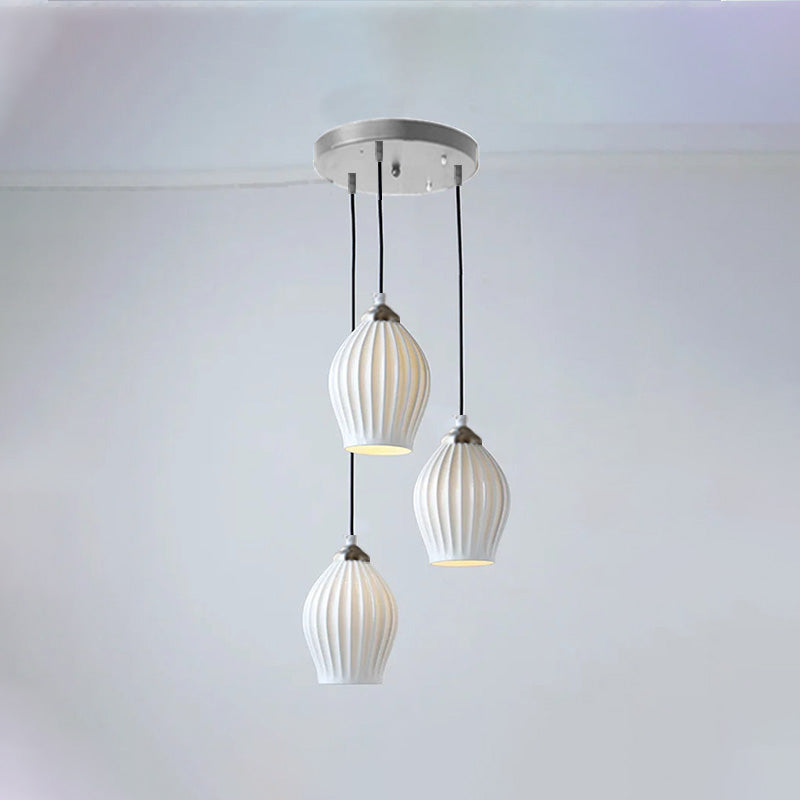 Aurora Luxe Ribbed Ceramic Pendant Light - LM1084 - Lumora