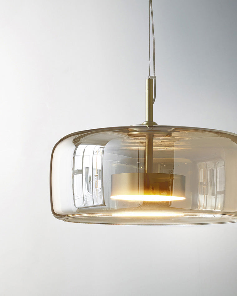Drum Blown Glass Pendant Light - LM1030
